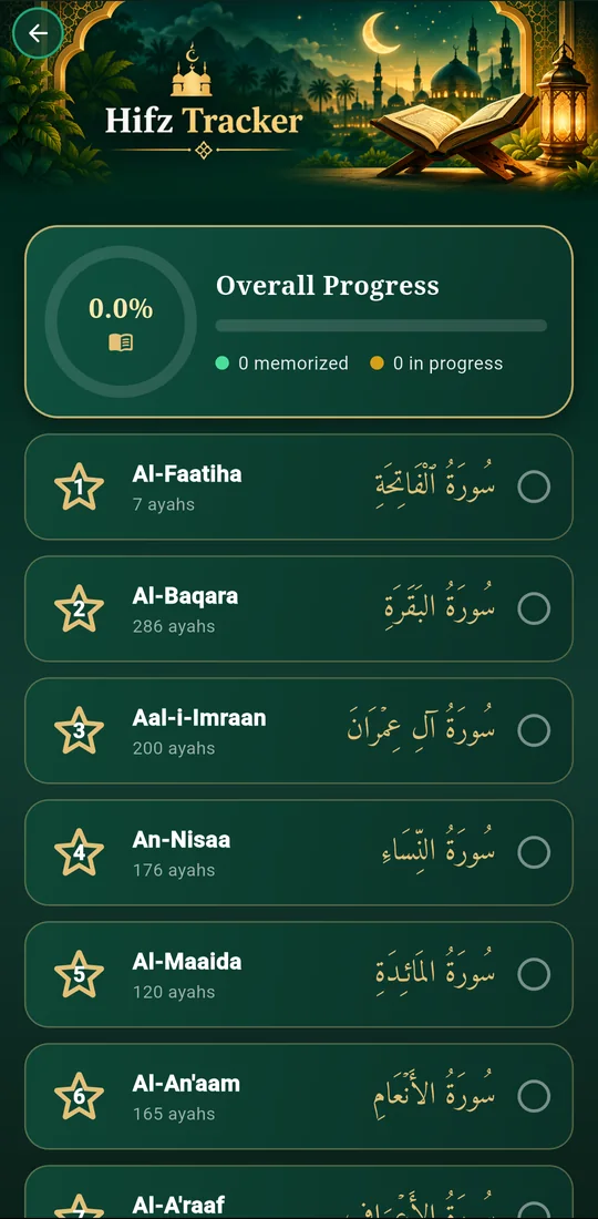 Hifz tracker